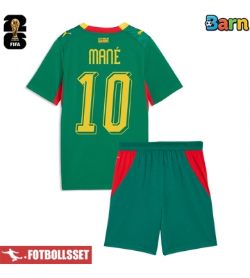Senegal Sadio Mane #10 Bortatröja Barn VM 2026 Kortärmad (+ Korta byxor)